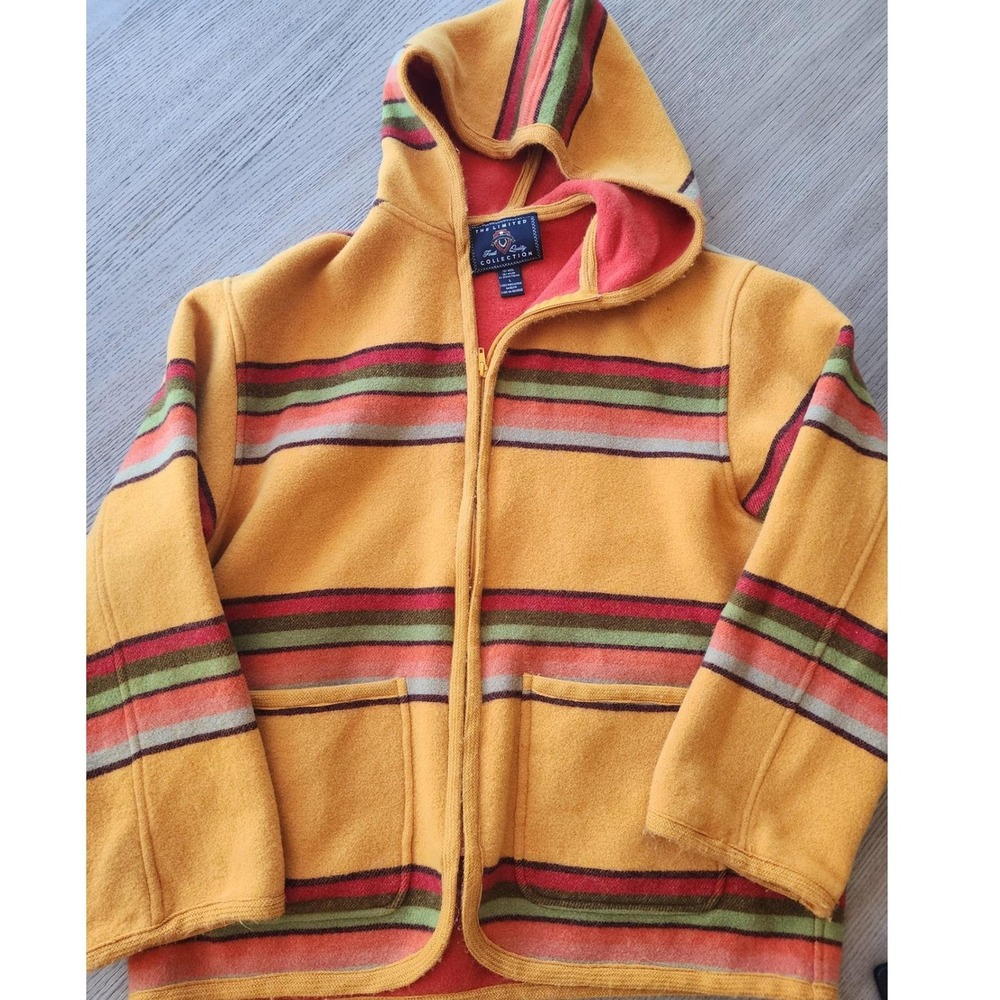VTG The Limited Collection Wool Blanket Coat. Mustard 90's Gritty Boho Blanket